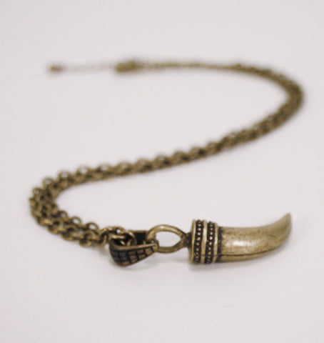brass talon necklace