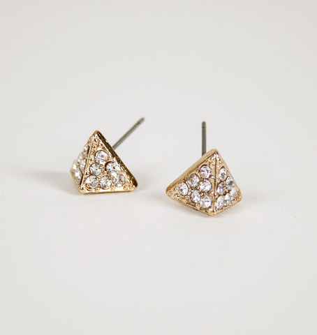 crystal pyramid earrings